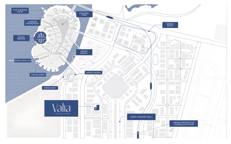 image of Valia Tower by Emaar Properties, Dubai,Dubai Creek Harbour (The Lagoons),Valia Tower — [1]